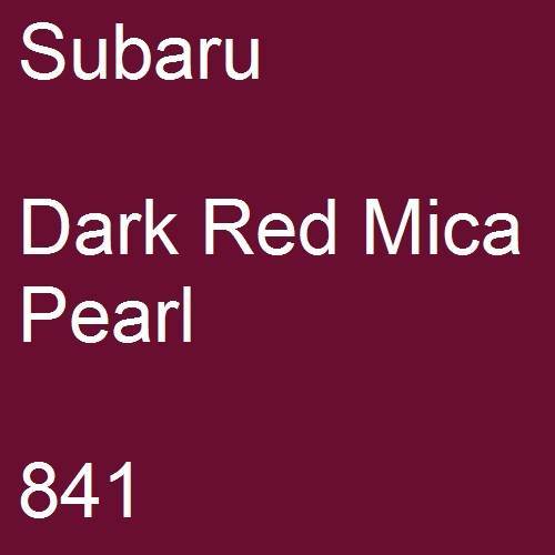 Subaru, Dark Red Mica Pearl, 841.